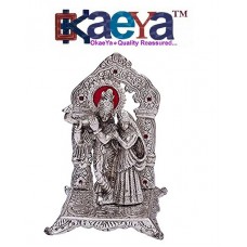 OkaeYa Silver Finish Radha Krishna God Idol Oxidized Silver Finish With Beautiful Velvet Box